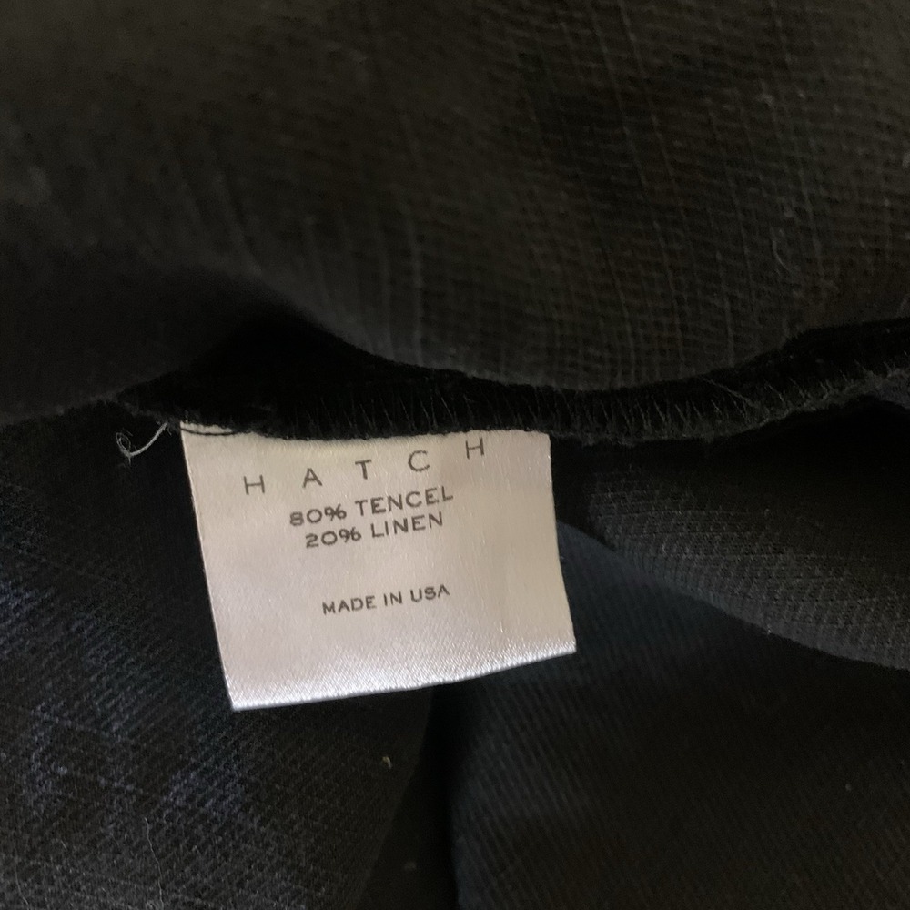 Hatch Black Midi Button-Front Ruffle Strap Dress - Picture 5 of 5